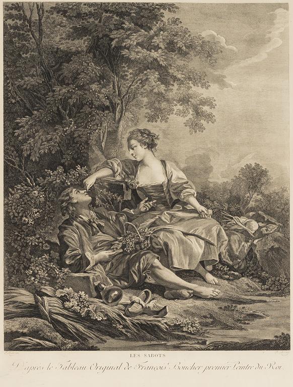 ENGRAVINS, 2, 19th Century, after Boucher.