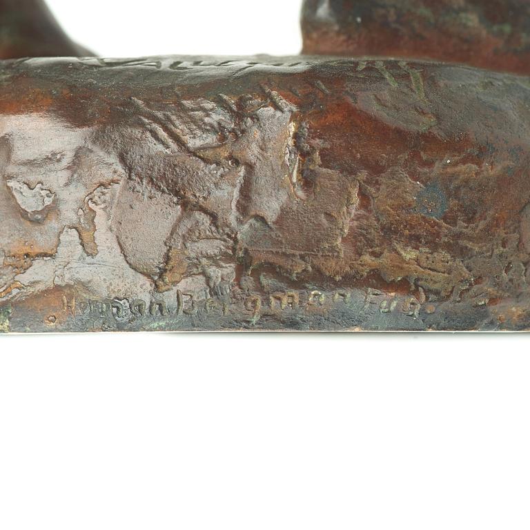 AXEL WALLENBERG, skulptur, brons, signerad och med gjutarstämpel Herman Bergman fud.