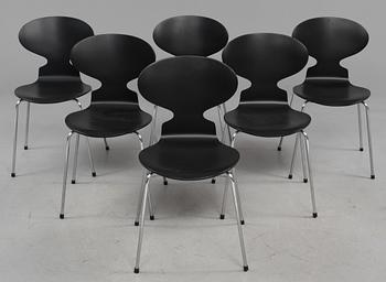 STOLAR, 6 st, "Myran", Arne Jacobsen, Fritz Hansen, 1978 och 1980.