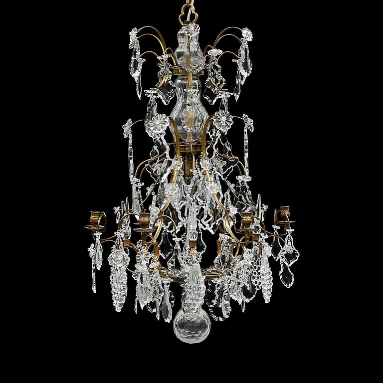 LJUSKRONA, barockstil, 1900-/2000-tal. Höjd 86 cm.