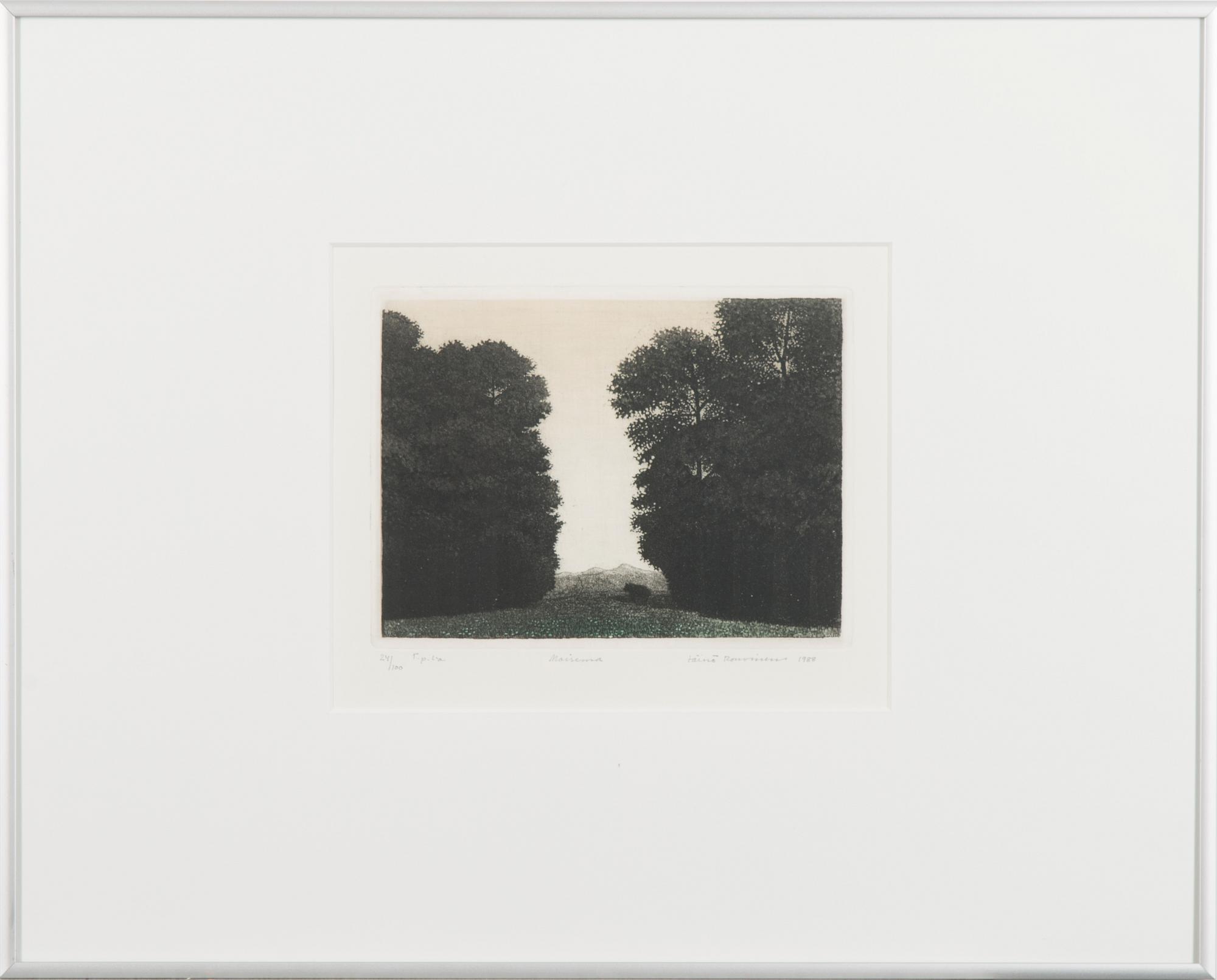 VÄINÖ ROUVINEN, etching, signed and dated 1988, numbered 24/100 T.p.l'a.