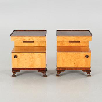 A pair of bedside tables, first half of the 20th century.