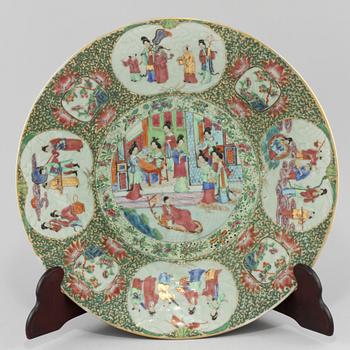 FAT, 2 st, porslin, Kanton, Kina, omkring sekelskiftet 1900.