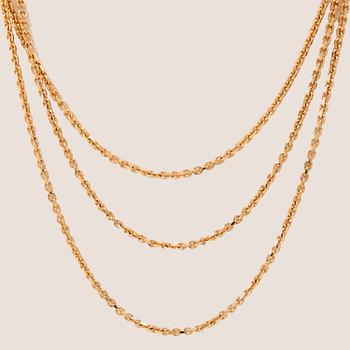 An anchor chain 18K gold necklace, Balestra.