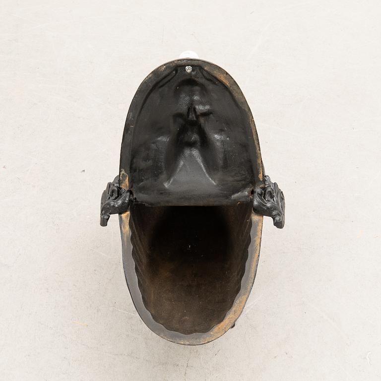 Coal box, 20th century, cast iron.