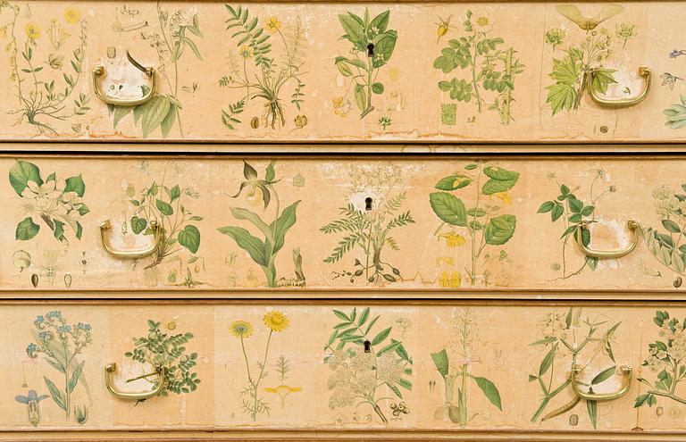 A Josef Frank "Flora" chest of drawers, Firma Svenskt Tenn.