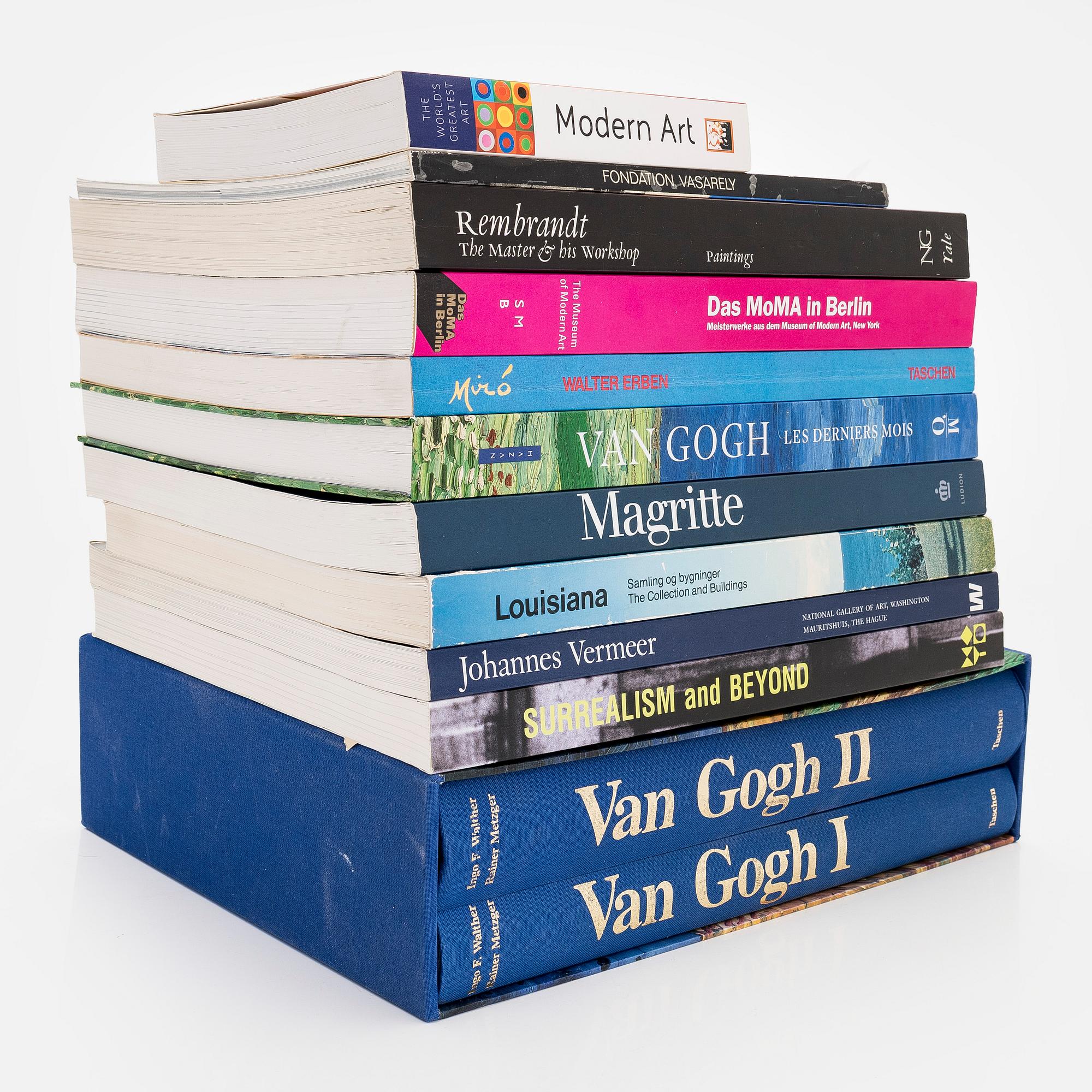 Samling konstböcker, 12 st.