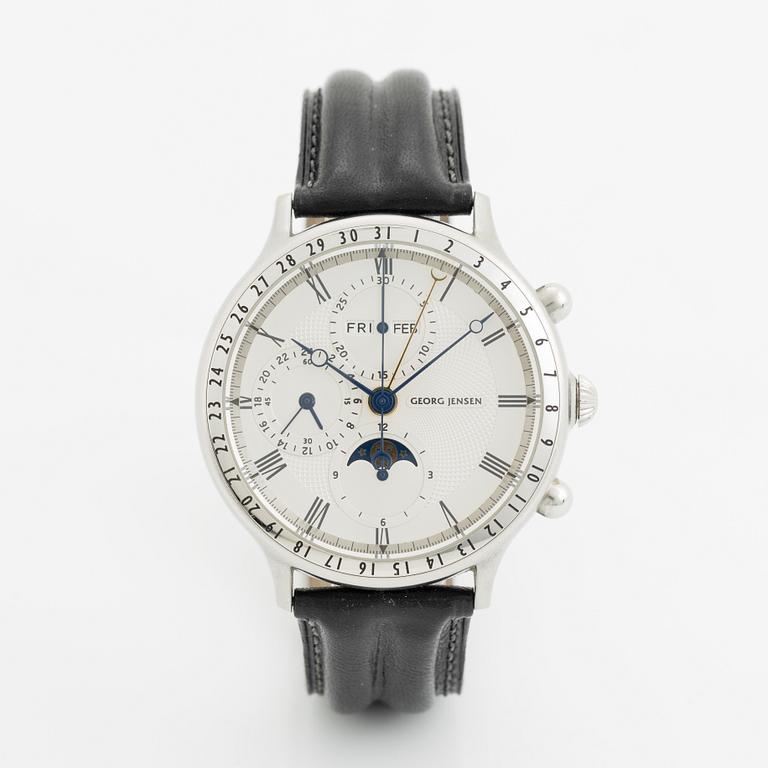 Georg Jensen, designad av Bo Bonfils, chronograph, wristwatch, 42 mm.
