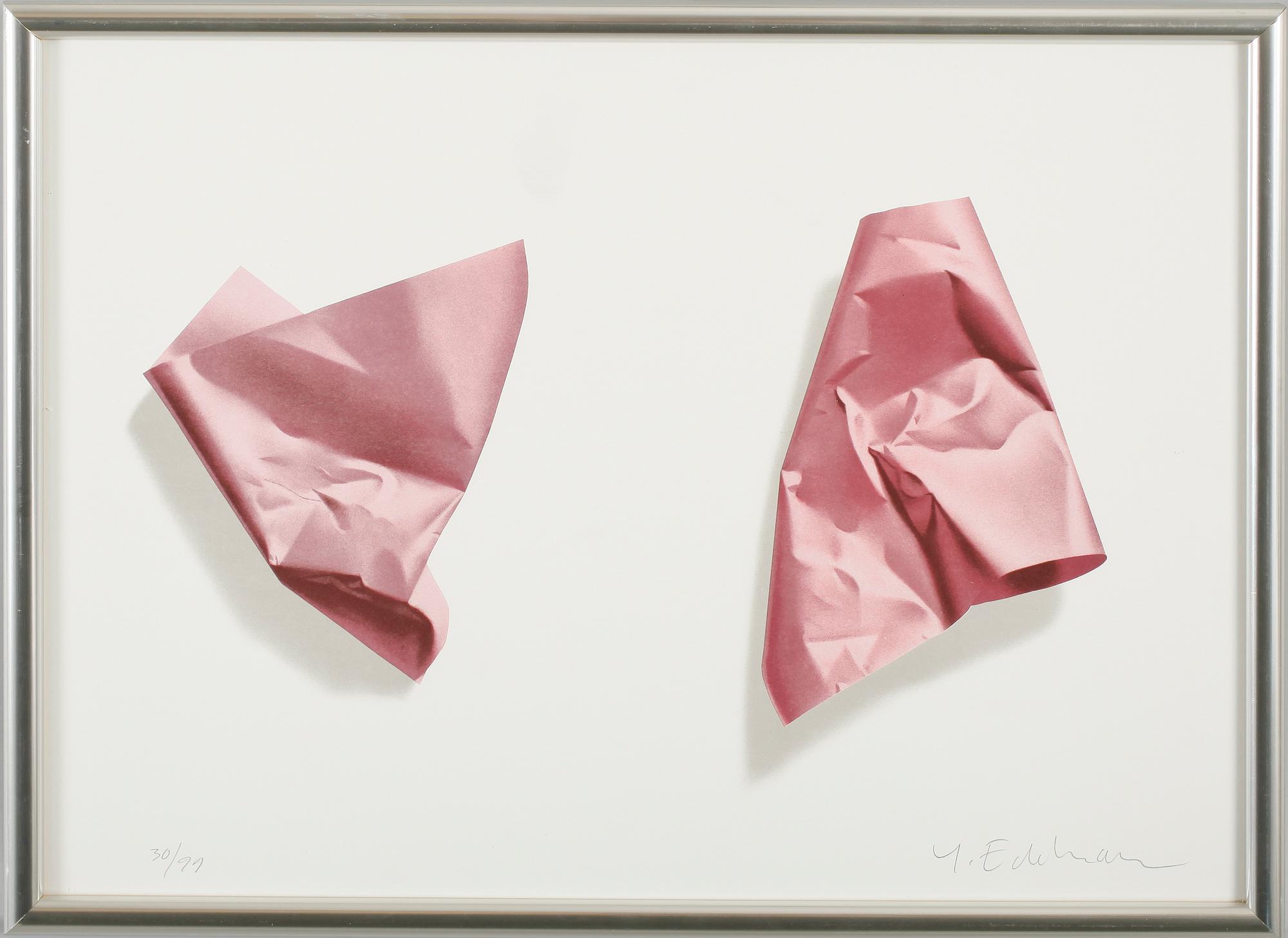 YRJÖ EDELMANN, 2 st, färglitografier, sign och numr.