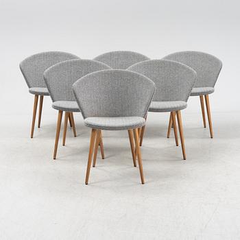 A set of six 'Miss Holly Upholstered' by Jonas Lindvall for Stolab designed 2018.