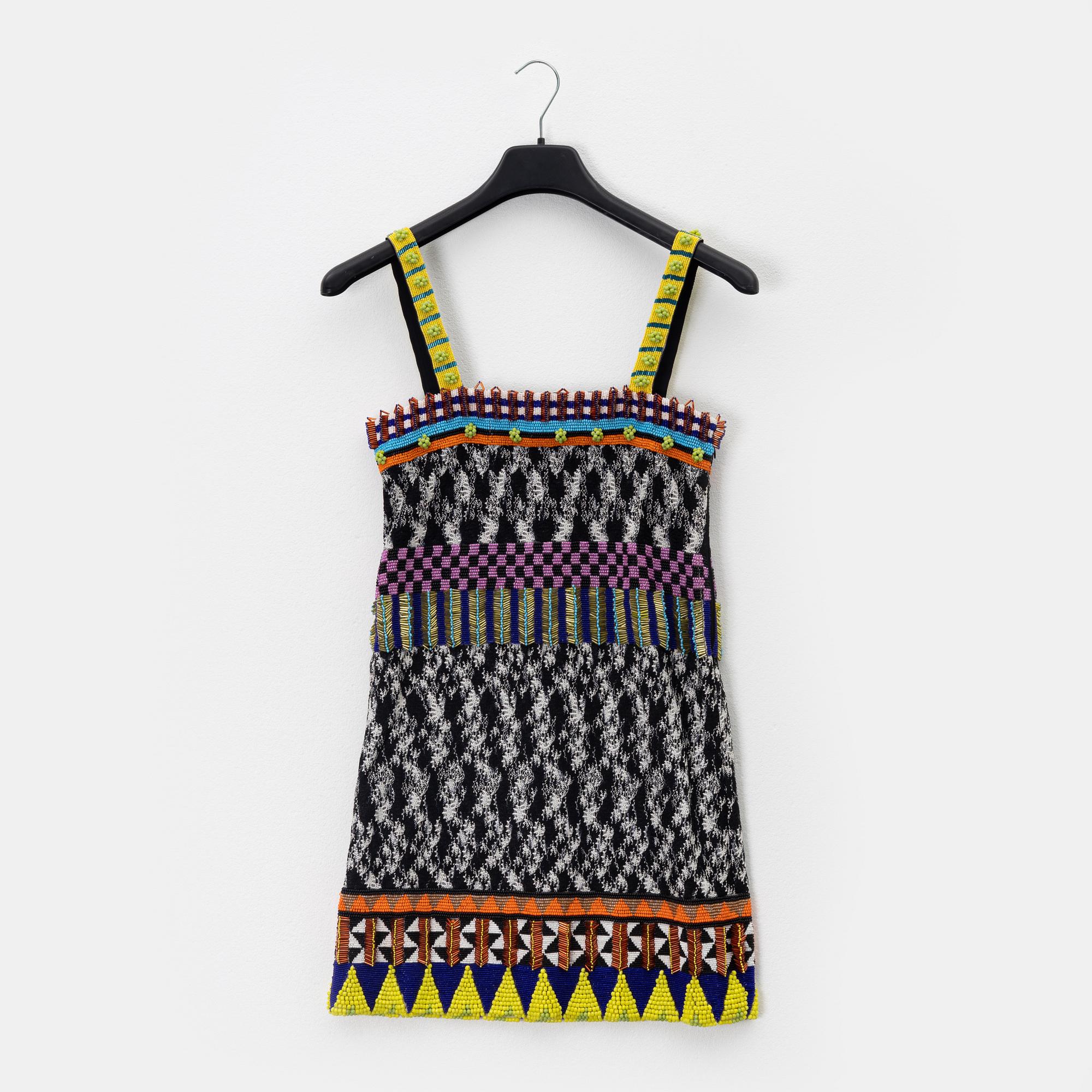 Missoni, a pearl embroidered dress, size 38.