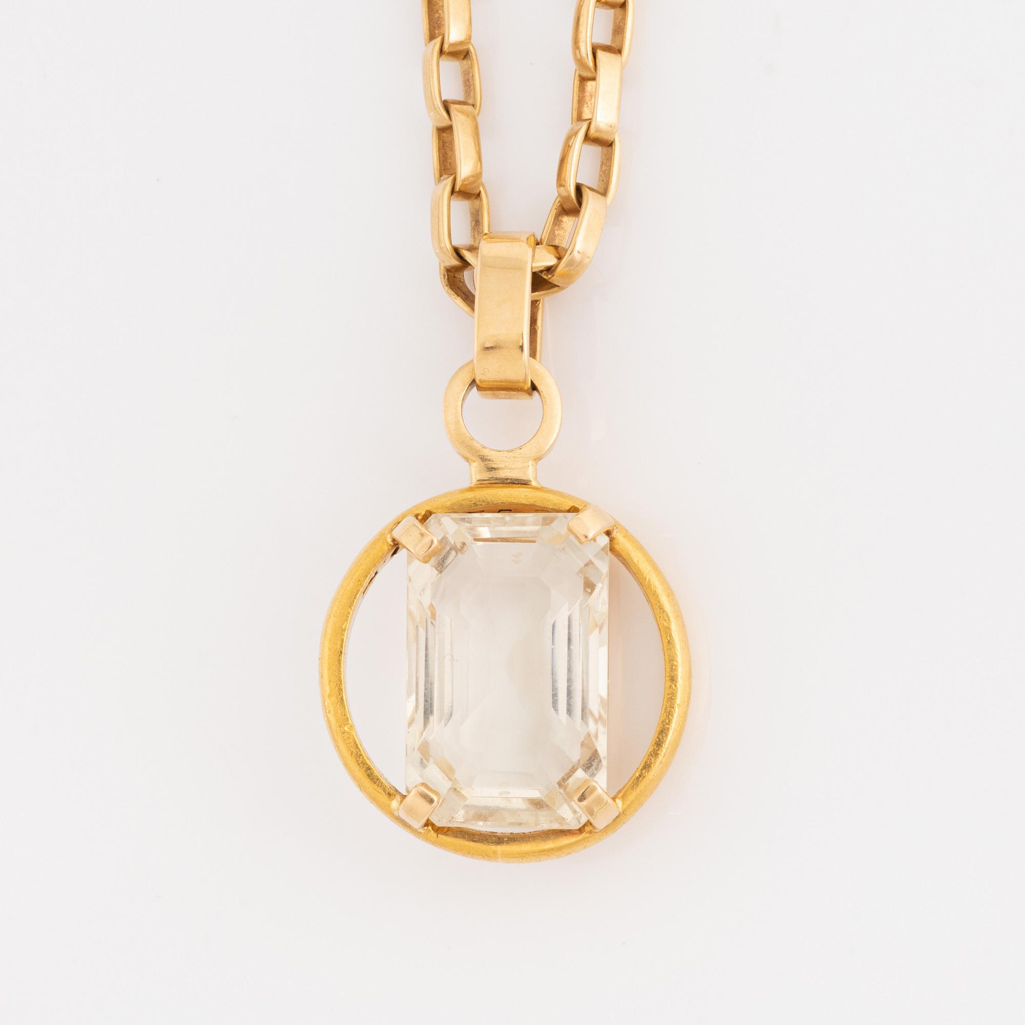 Sven-Erik Högberg, 18K gold link, with pendant.