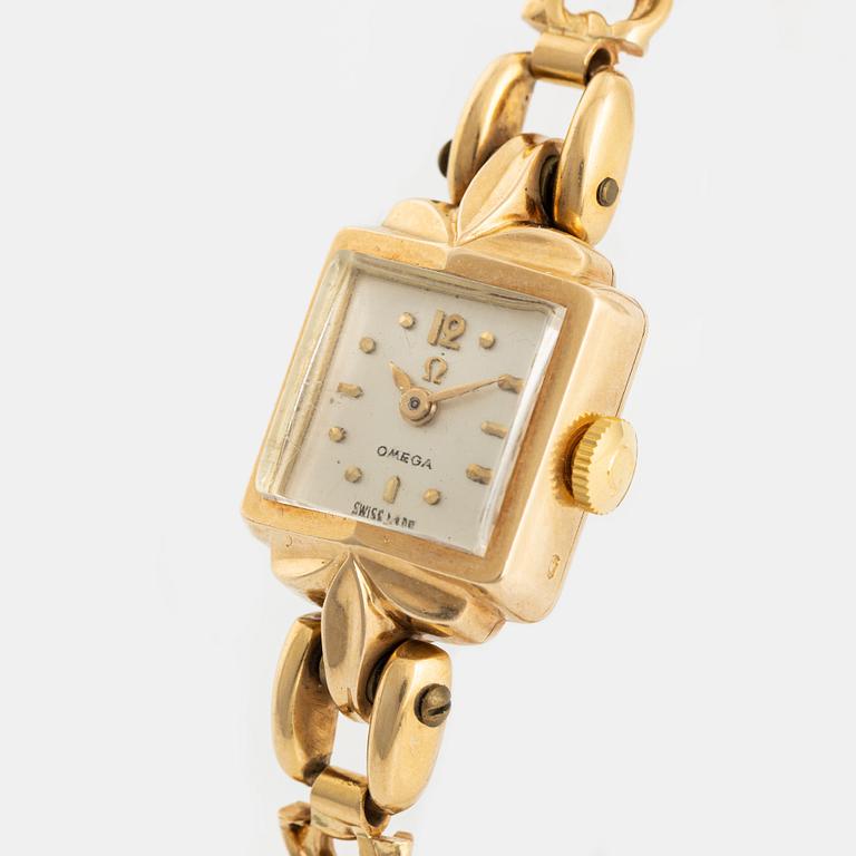 Gold Omega ladies watch.