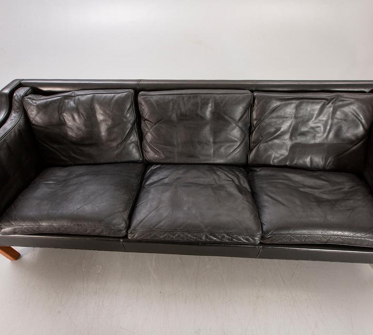 A Børge Mogensen leather sofa model 2213 Denmark later part of the 20th century.