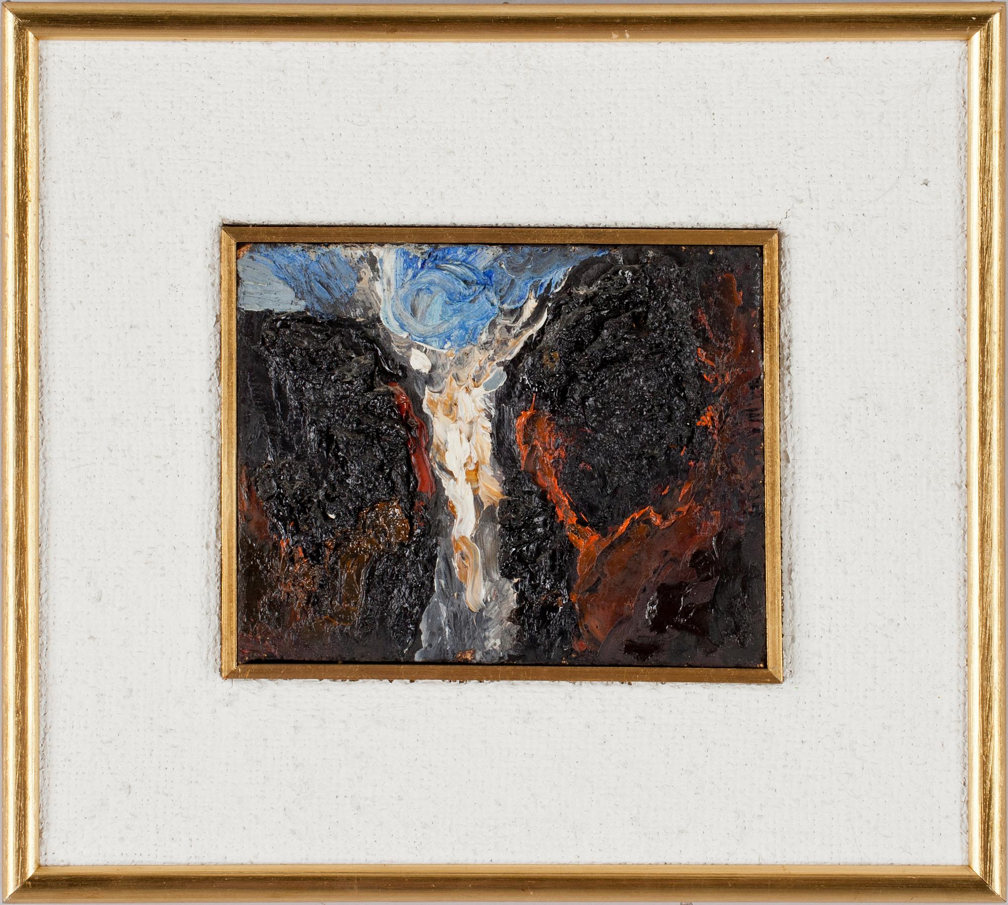 PREBEN WOLCK, olja på pannå, sign. a tergo.