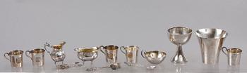 PARTI SILVER, 37 delar, bl a GAB och K Anderson, 1924-57. Ca 840 g.