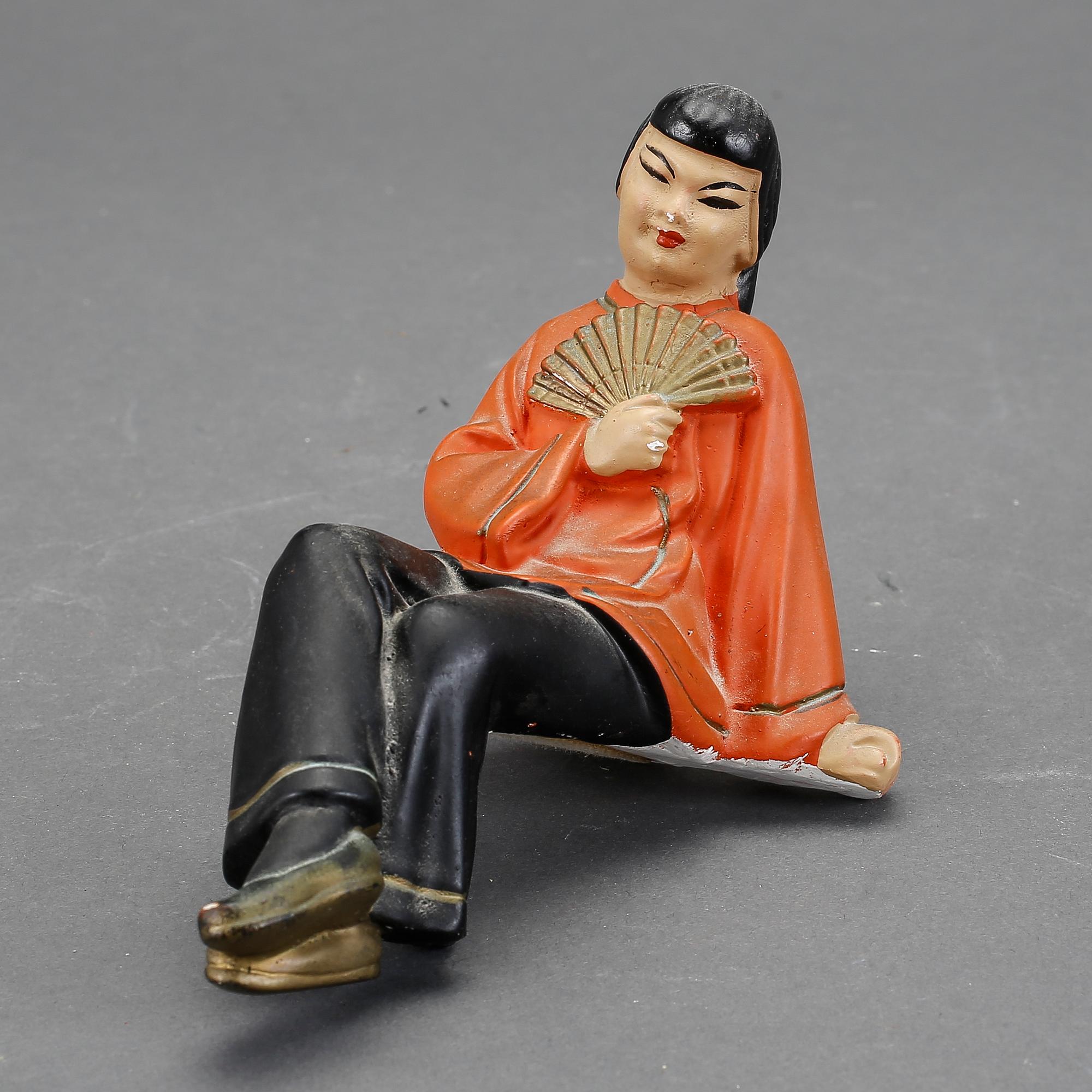 FIGURINER, 2 st, gips, 1950-tal.