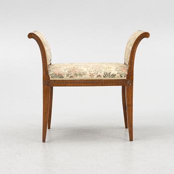 A Gustavian stool, late 18th Century.