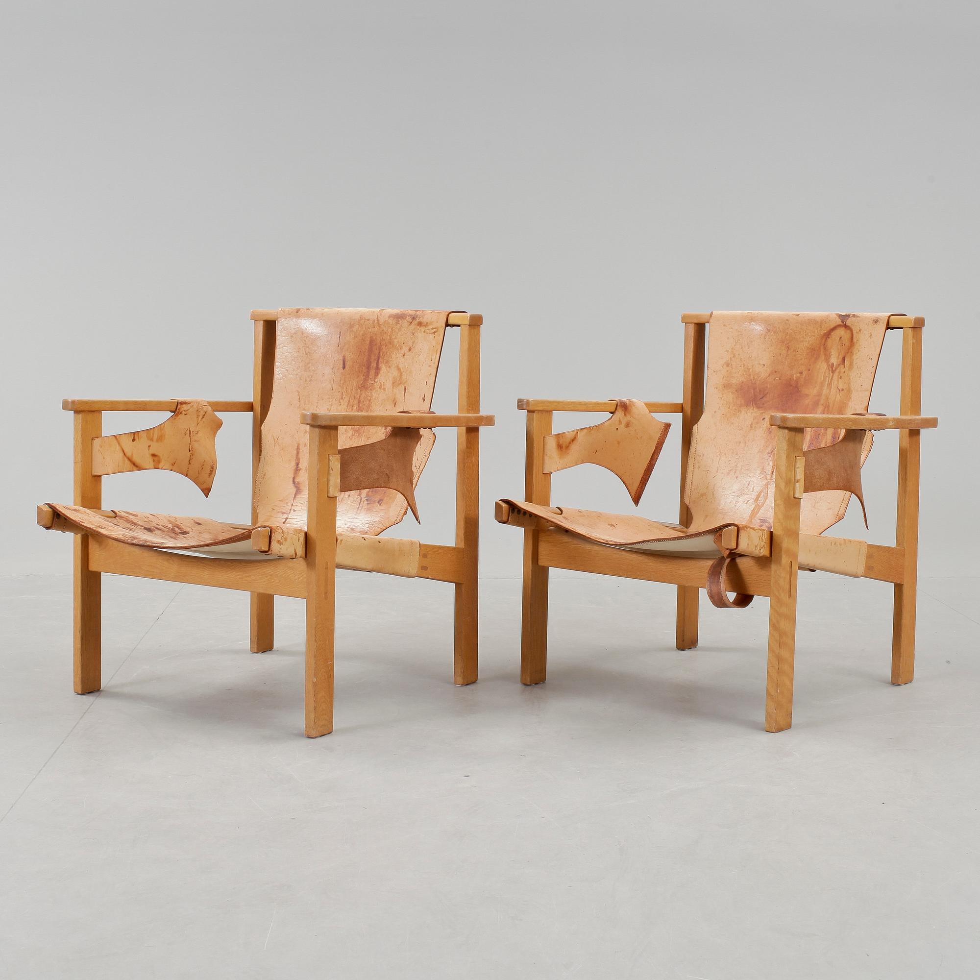 FÅTÖLJ, ett par, "Trienna", Karl Axel Acking, 1950-tal.