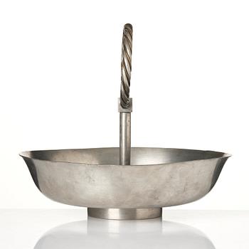 Björn Trägårdh, a pewter and brass bowl model "A 1505", Firma Svenskt Tenn, Stockholm 1932.