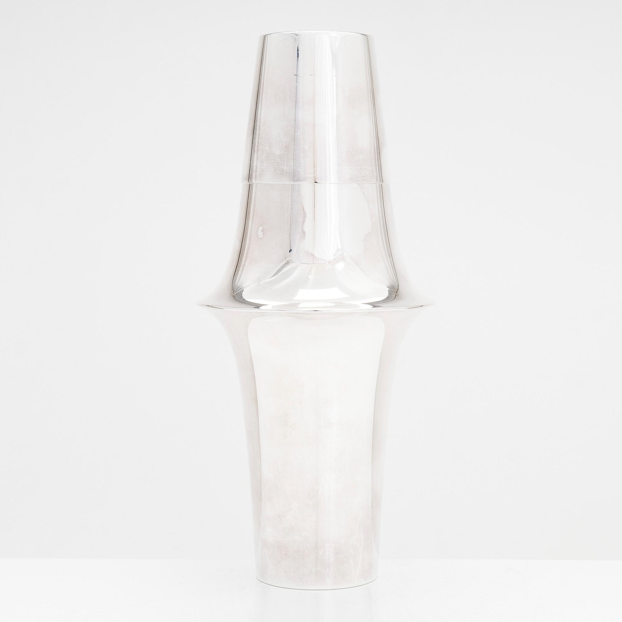 Cocktailshaker, silver, Kultakeskus, Tavastehus 1962.
