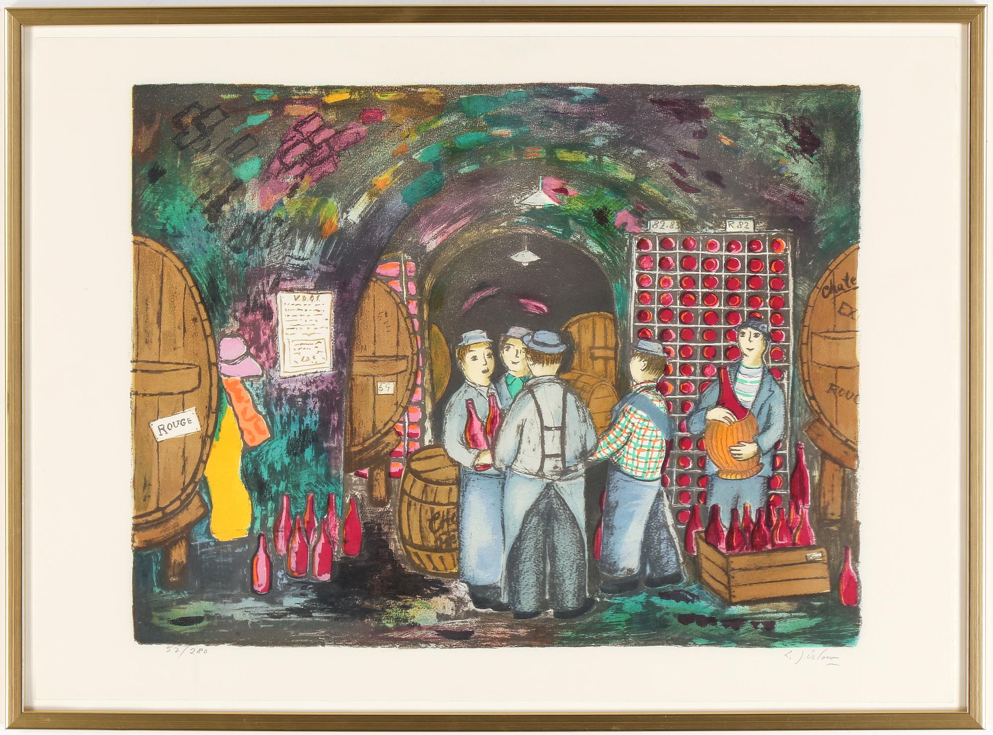 LENNART JIRLOW, färglitografi, signerad och numrerad 57/280.