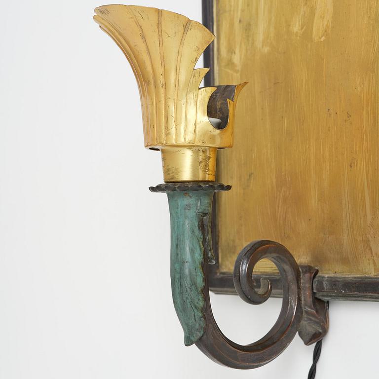 A pair of Swedish Grace wall lamps, 1920s-30s.