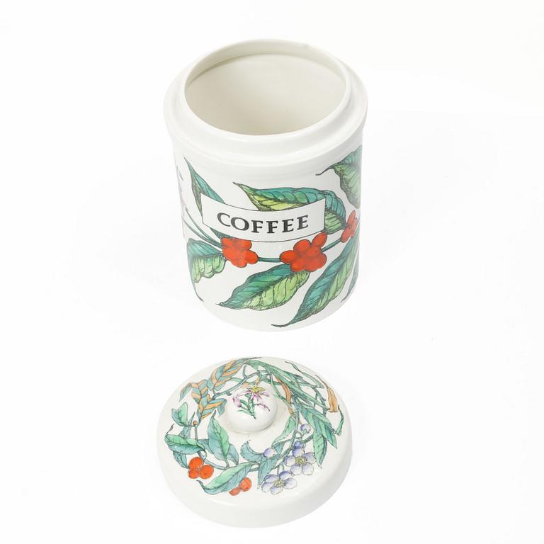 Piero Fornasetti, a lidded jar, Fornasetti, Milan, Italy.