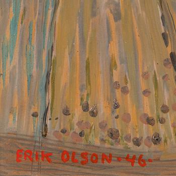 Erik Olson, oil on panel, signed and dated -46.