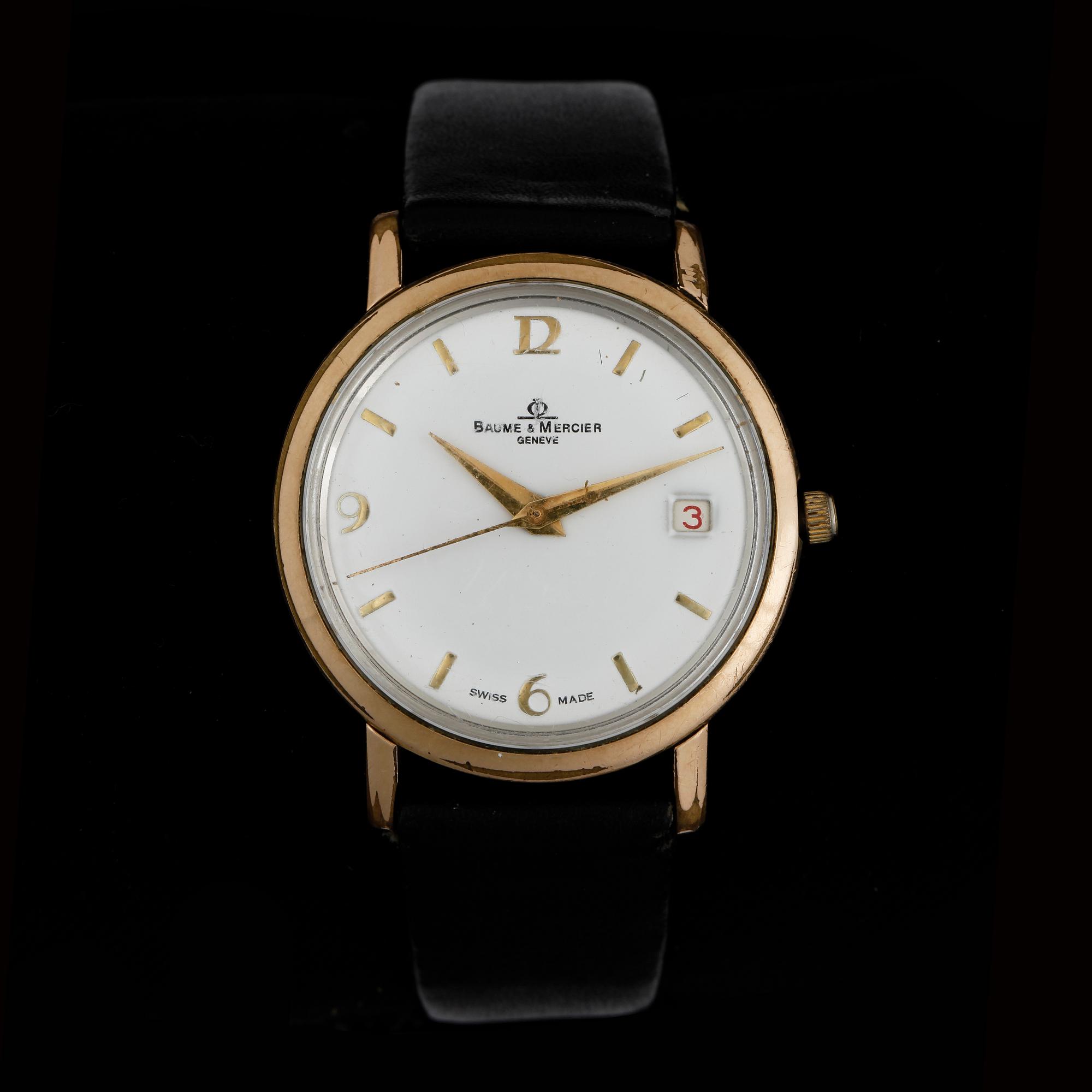 ARMBANDSUR, herr, Baume & Mercier, Automatic, doublé/stål, 1950-tal.