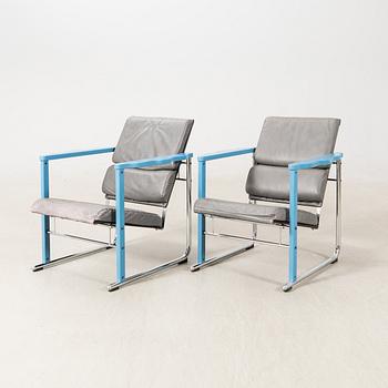 Yrjö Kukkapuro, armchairs a pair "Experiment" Avarte 1980s.