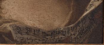 OKÄND KONSTNÄR, olja på duk. 1700/1800-tal.