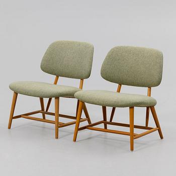 Alf Svensson, Armchairs, a pair, TeVe, Bra Bohag. Studio Ljung's industries, Malmö, 1950s.