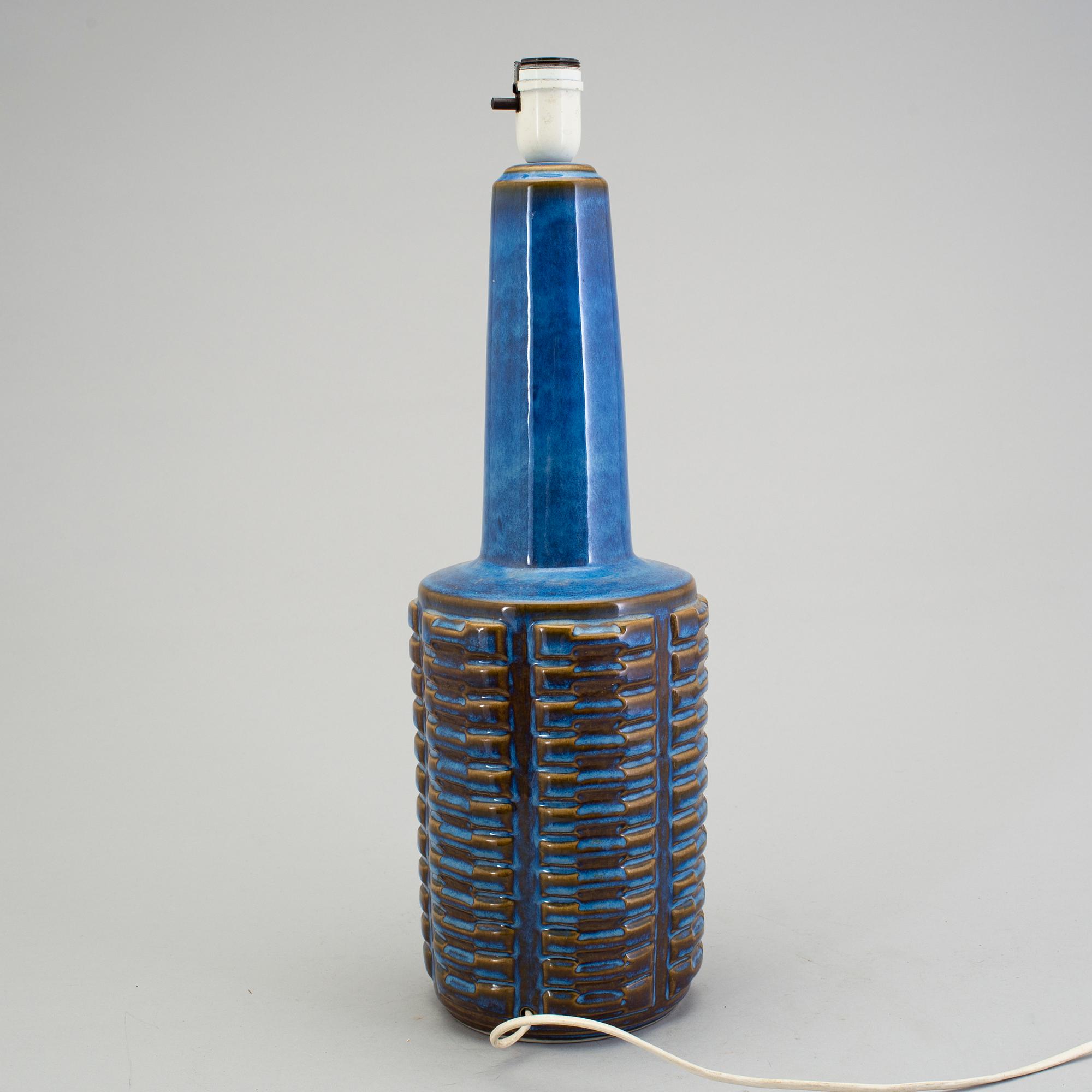A Søholm stentøj stoneware table lamp, Bornholm, Denmark 1970's.