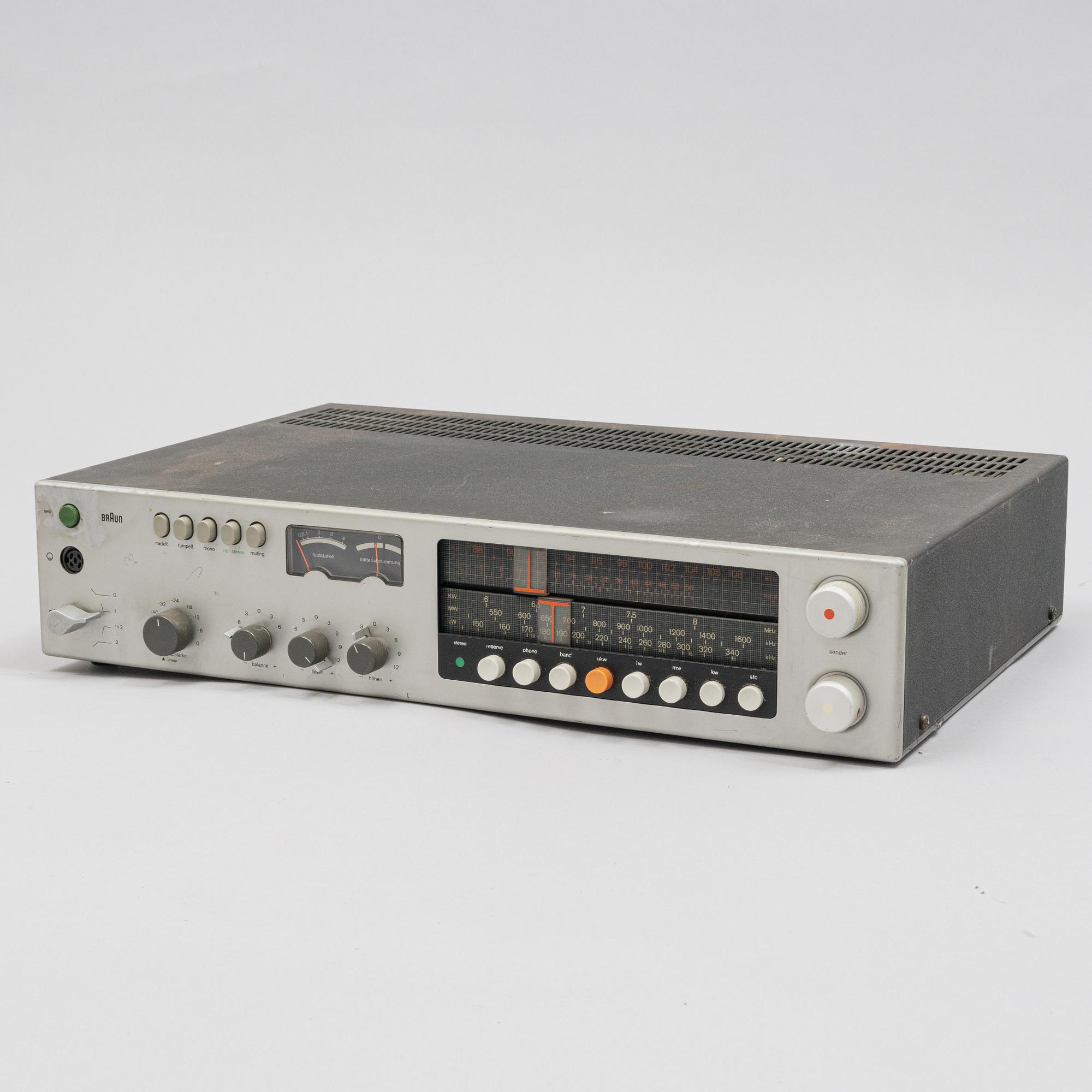 Dieter Rams, stereoutrustning, 5 delar, Braun, Tyskland 1970-tal.