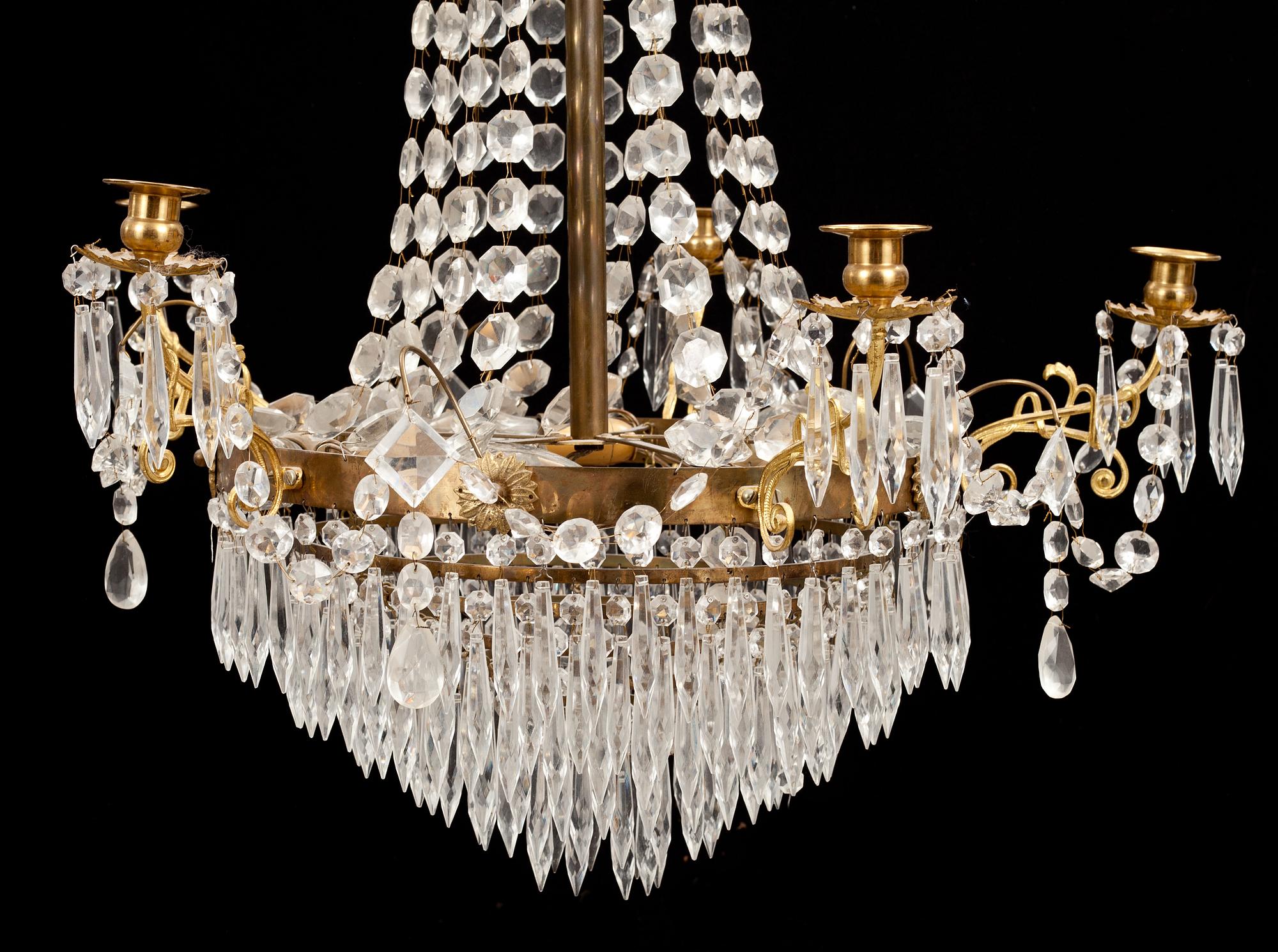 LJUSKRONA, gustaviansk stil, 1900-tal, höjd ca 70 cm.
