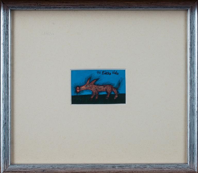 PIRKKO VALO, etsning och teckning, signerade 1975 och 1977.