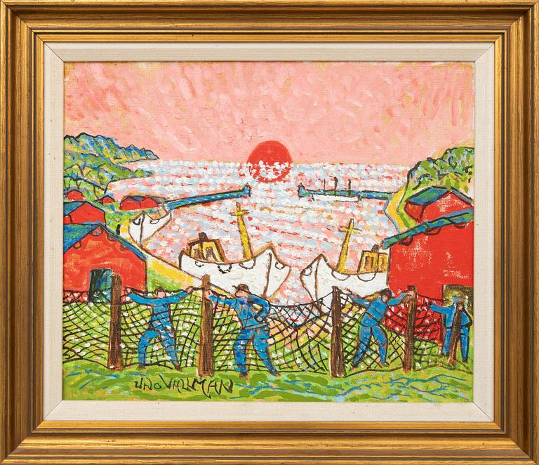 Uno Vallman, The nets are drying.