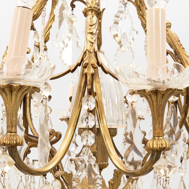 Chandelier in Louis XV style, first half of the 20th century.