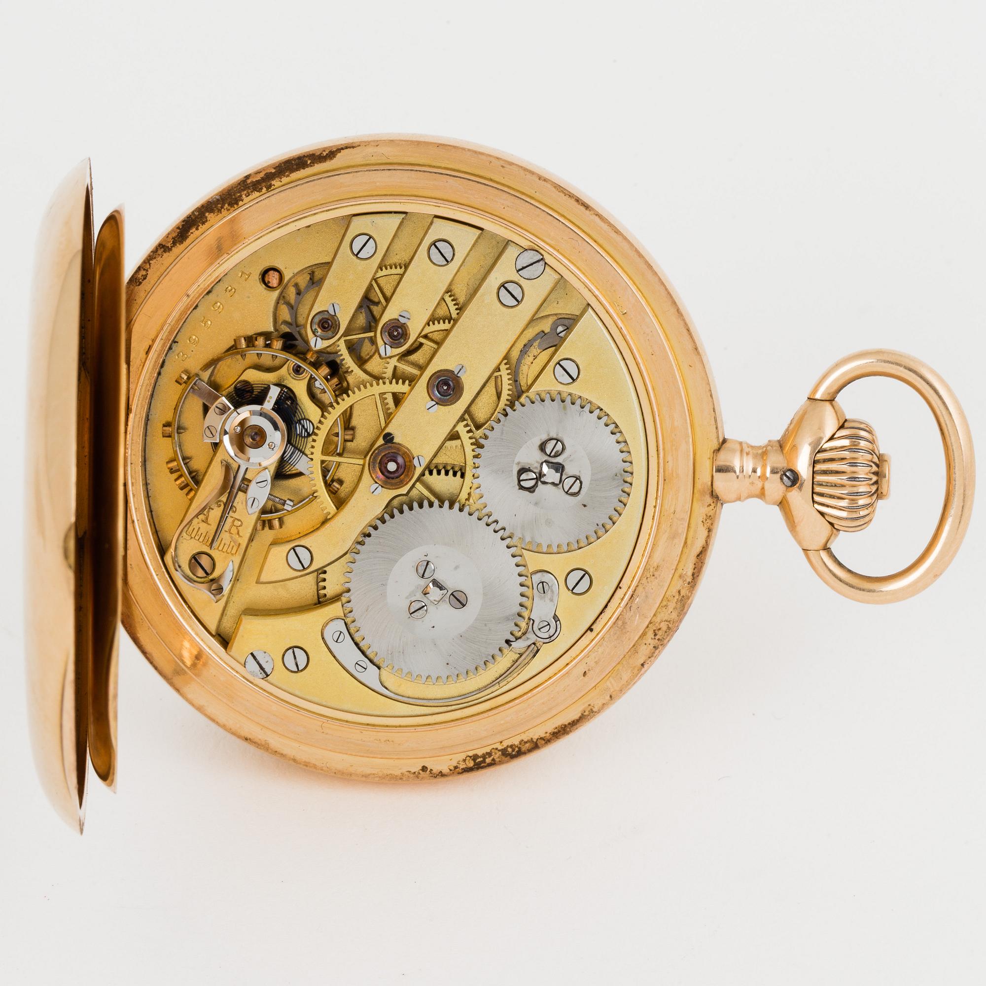 IWC, pocket watch, hunter, 53 mm.