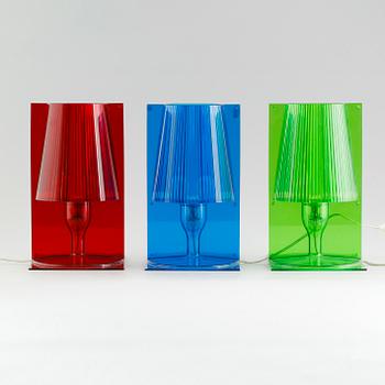 BORDSLAMPOR, 3 st, "Take", Ferrucio Laviani, Kartell, 2000-tal.