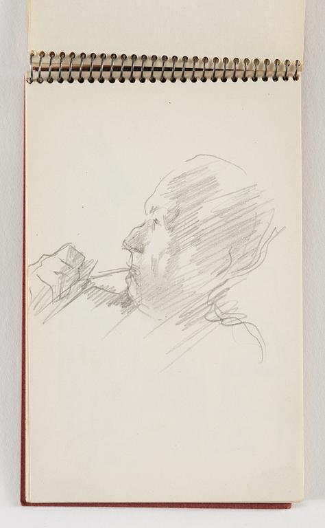 Lotte Laserstein, 10 små skissblock med teckningar.