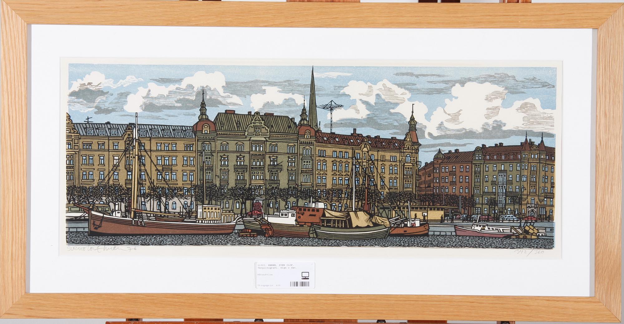 EHREN, SVEN OLOF, färglitografi. Sign o dat.