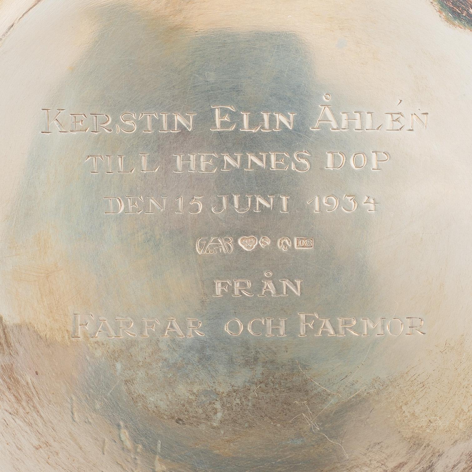 Two Swedish silver bowls, including mark of GAB, Stockholm 1930.