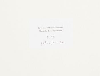 Peter Frie, 'En blomma till Tomas Tranströmer / Blumen für Tomas Tranströmer'.