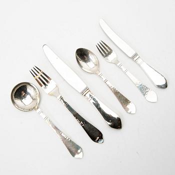 Georg Jensen, Cutlery, silver, 48 pieces, Antique/Continental, Denmark.
