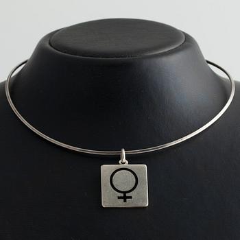 HALSSMYCKE, sterling silver, Venus-symbol. 1900-talets senare hälft.