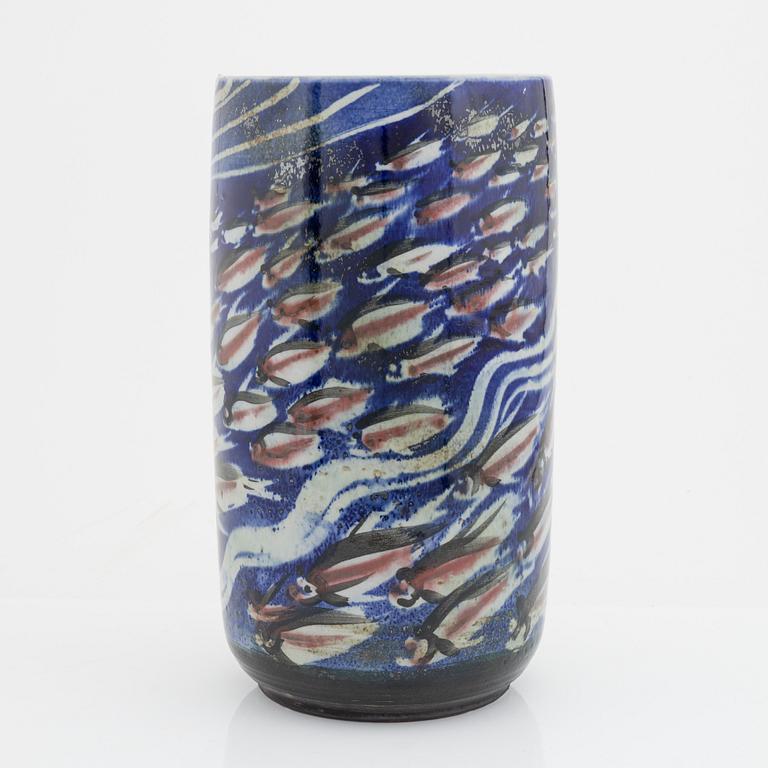 Carl-Harry Stålhane, a stoneware vase, Designhuset, Sweden 1985-89.