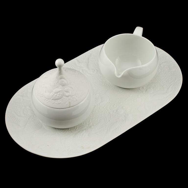 TESERVISDELAR, 12 delar, porslin, "Die Zauberflöte", Björn Wiinblad, Studio Line, Rosenthal, 1900-tal.