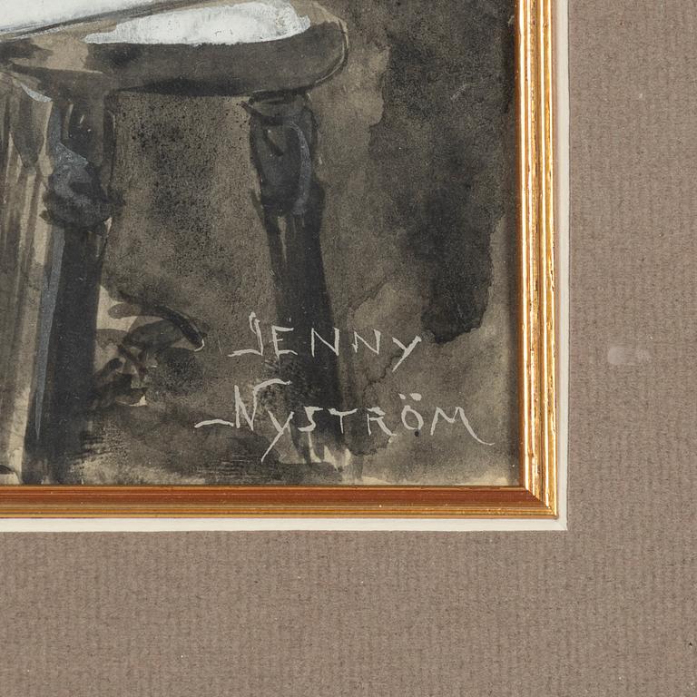 Jenny Nyström, At the School Desk.